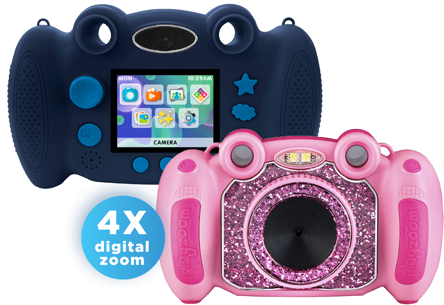 Playzoom SnapCam Duo Kids Digital Camera front and rear views