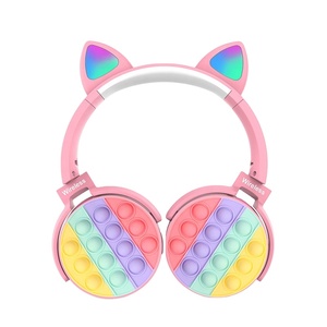 2026 CT-950 Silicone Popping Push It Bubble Fidget Cat Ear Headset