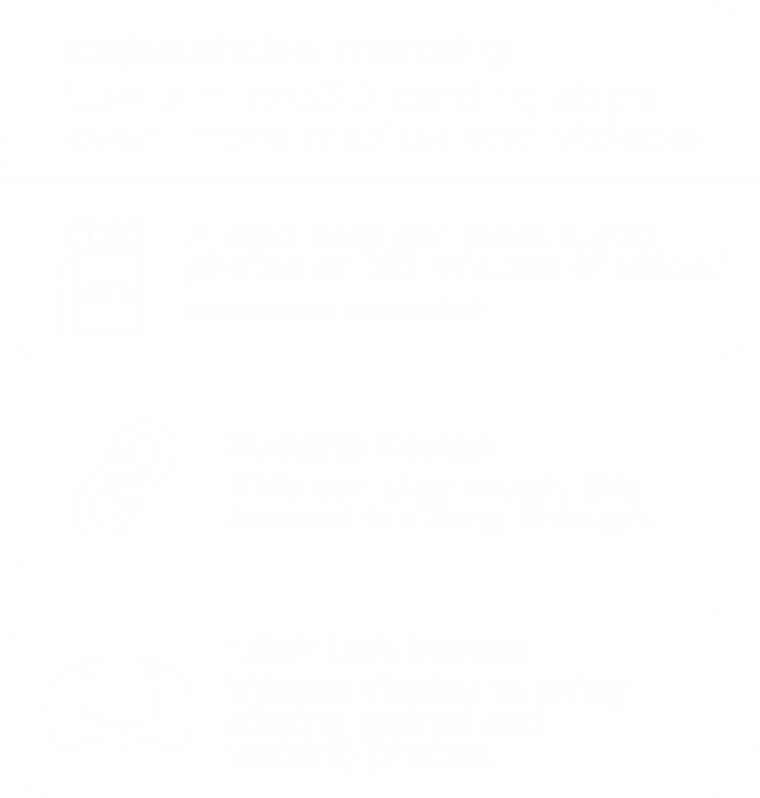 SnapCam feature overview including HD resolution, filters and games