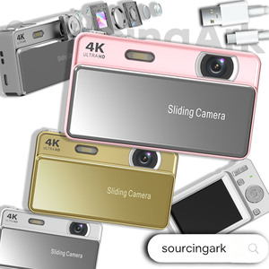Sourcingark Digital Camera 4K 16X Zoom 2.8 IPS CMOS Sensor Sliding Compact Camera OEM ODM Custom Logo M15