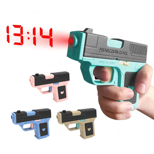 LED Digital Clock Laser Gun Shooting Projection Game for Kids