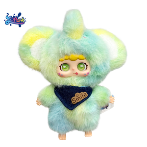 Jopark ODM AI Rolling Eyes Rubber Face Plush Blind Box Candy Color AI Elephant Toys