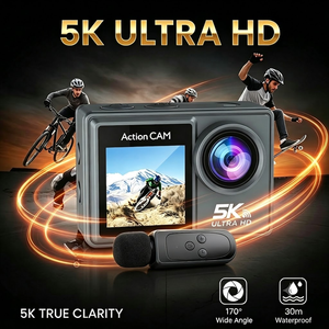 5K 30FPS Sports Action Camera Dual Screen Touch