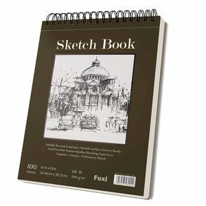 Custom 9 X 12 Inches Sketch Book Top Spiral Bound