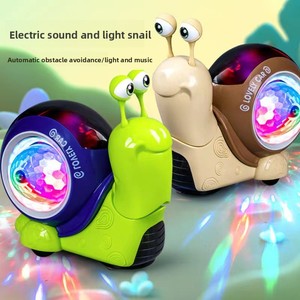 Omni-wheel Automatic Obstacle Avoidance Snail Projector Toy
