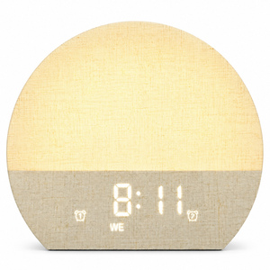 New White Noise Sound Machine for Sleep Digital Wake Light Table Desk Alarm Clock RGB Color Light Brightness OEM ODM Wholesale