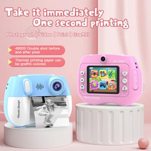 Kids Instant Print Camera Dual Lens Selfie Print 2.4 Inch IPS Screen