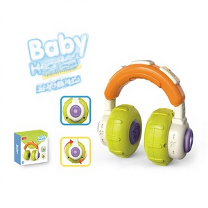 Baby Headset with Light and Music Cute Design Plastic Earphones Educational Toy